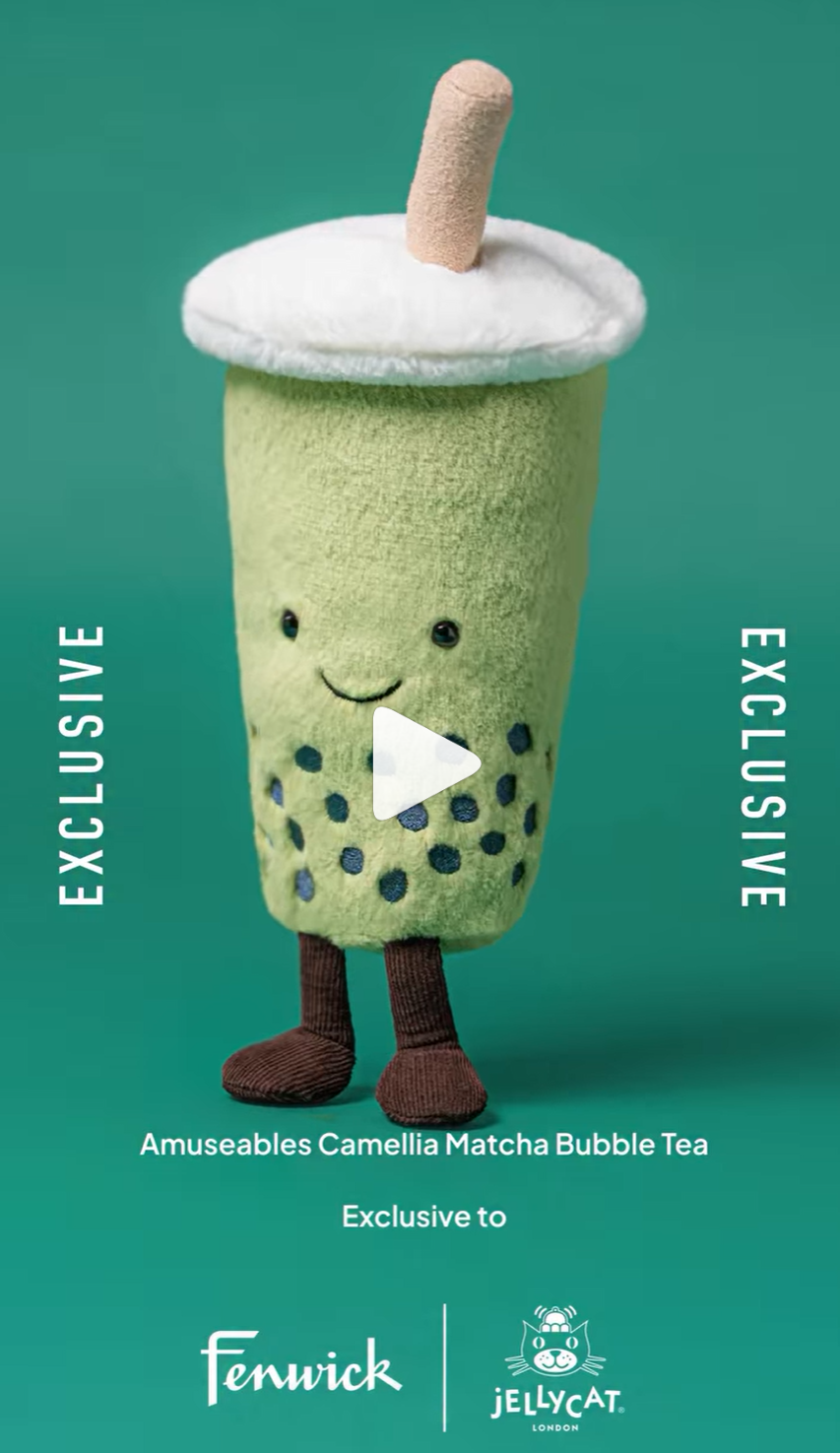 Jellycat x Fenwick - Amuseables Camellia Bubble Tea