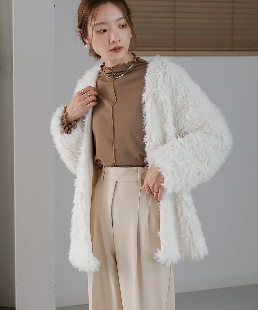 POODLE BOA CARDIGAN