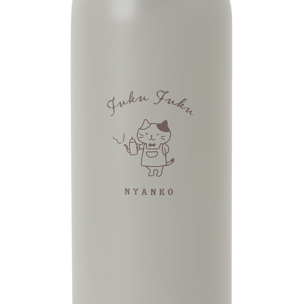  Fuku Fuku Nyanko One Touch Stainless Steel Bottle 