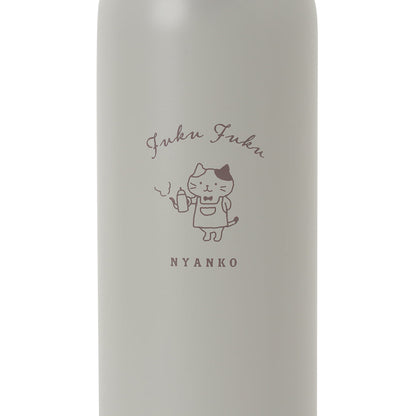  Fuku Fuku Nyanko One Touch Stainless Steel Bottle 