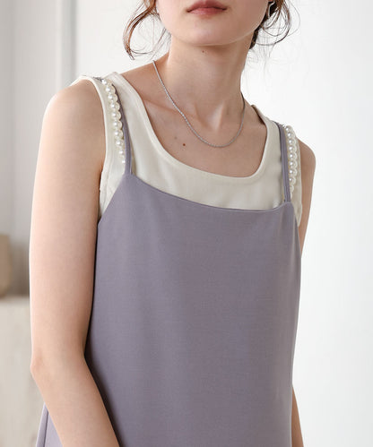 SHOULDER PEARL CAMI ONEPIECE