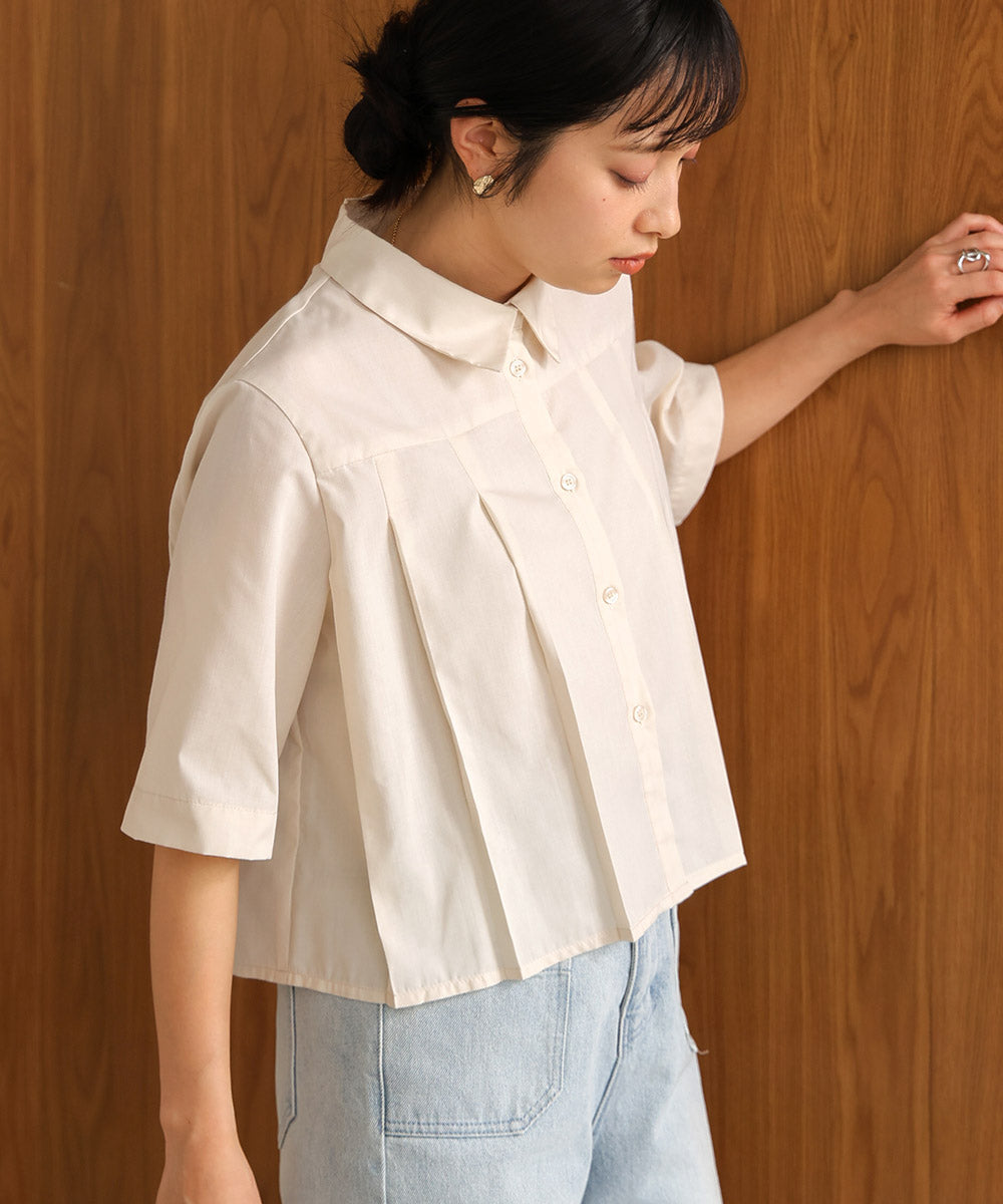 Pleated Shirt Blouse