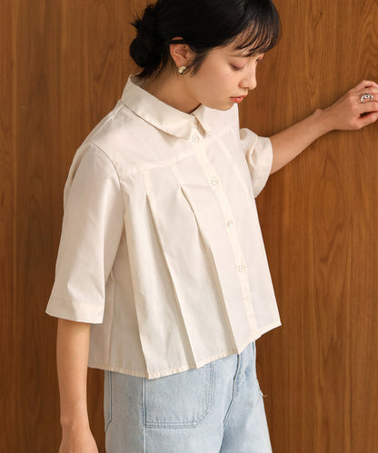 Pleated Shirt Blouse