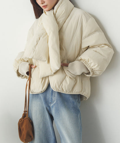 Quilted Jacket with Muffler