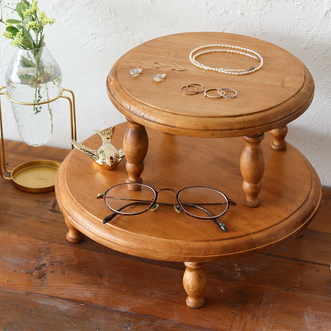 Pine Round Stand L