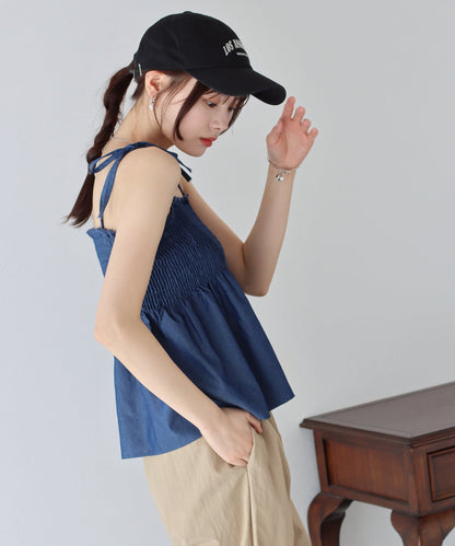 Dungaree Peplum Camisole