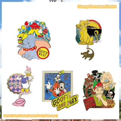 Disney Characters Pin Set