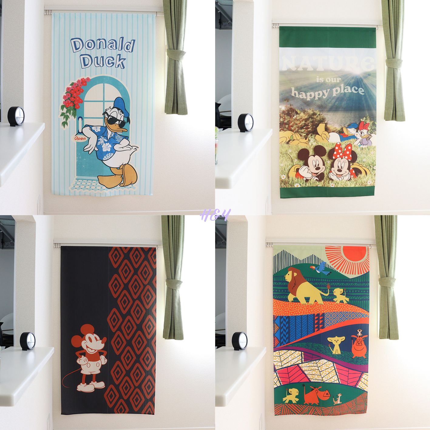  Disney Characters Door Curtain Made in Japan 