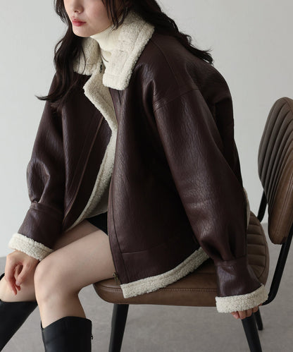 Faux Leather Flight Jacket