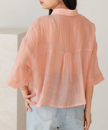 Sheer Short Shirt Blouse