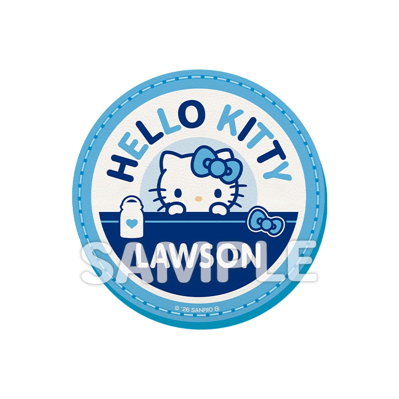[預購] LAWSON 50週年 X SANRIO  牛奶瓶造型玻璃杯+杯墊套裝