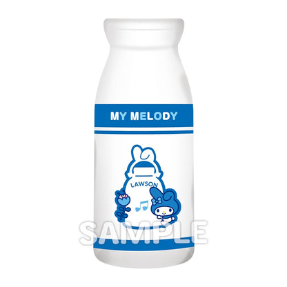 [預購] LAWSON 50週年 X SANRIO  牛奶瓶造型玻璃杯+杯墊套裝