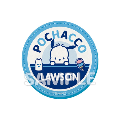 [預購] LAWSON 50週年 X SANRIO  牛奶瓶造型玻璃杯+杯墊套裝