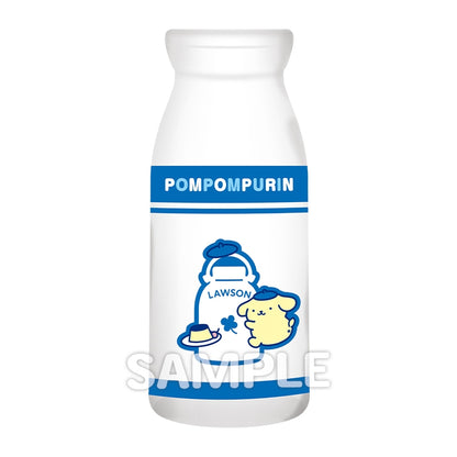 [預購] LAWSON 50週年 X SANRIO  牛奶瓶造型玻璃杯+杯墊套裝