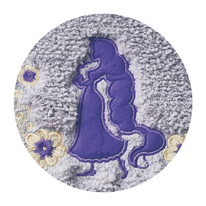  Rapunzel Embroidered Toilet Lid Cover & Mat 