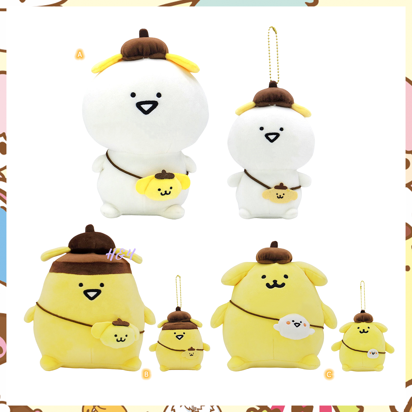 Sanrio Pompompurin x 與文具一起 公仔 《預訂出貨日期2024年7月下旬》