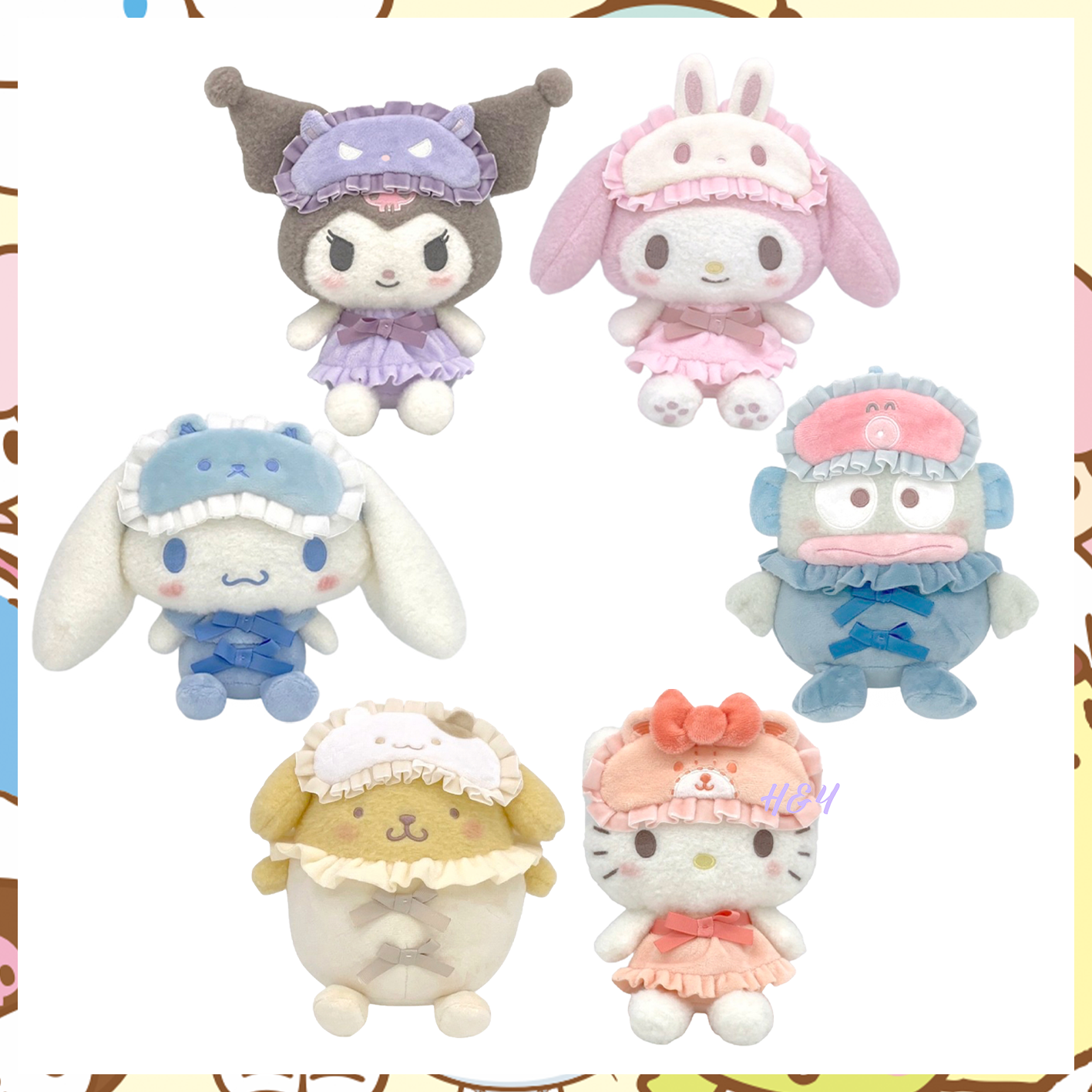 Sanrio Characters 睡衣公仔 (S) [預計發售日期2024年7月下旬]