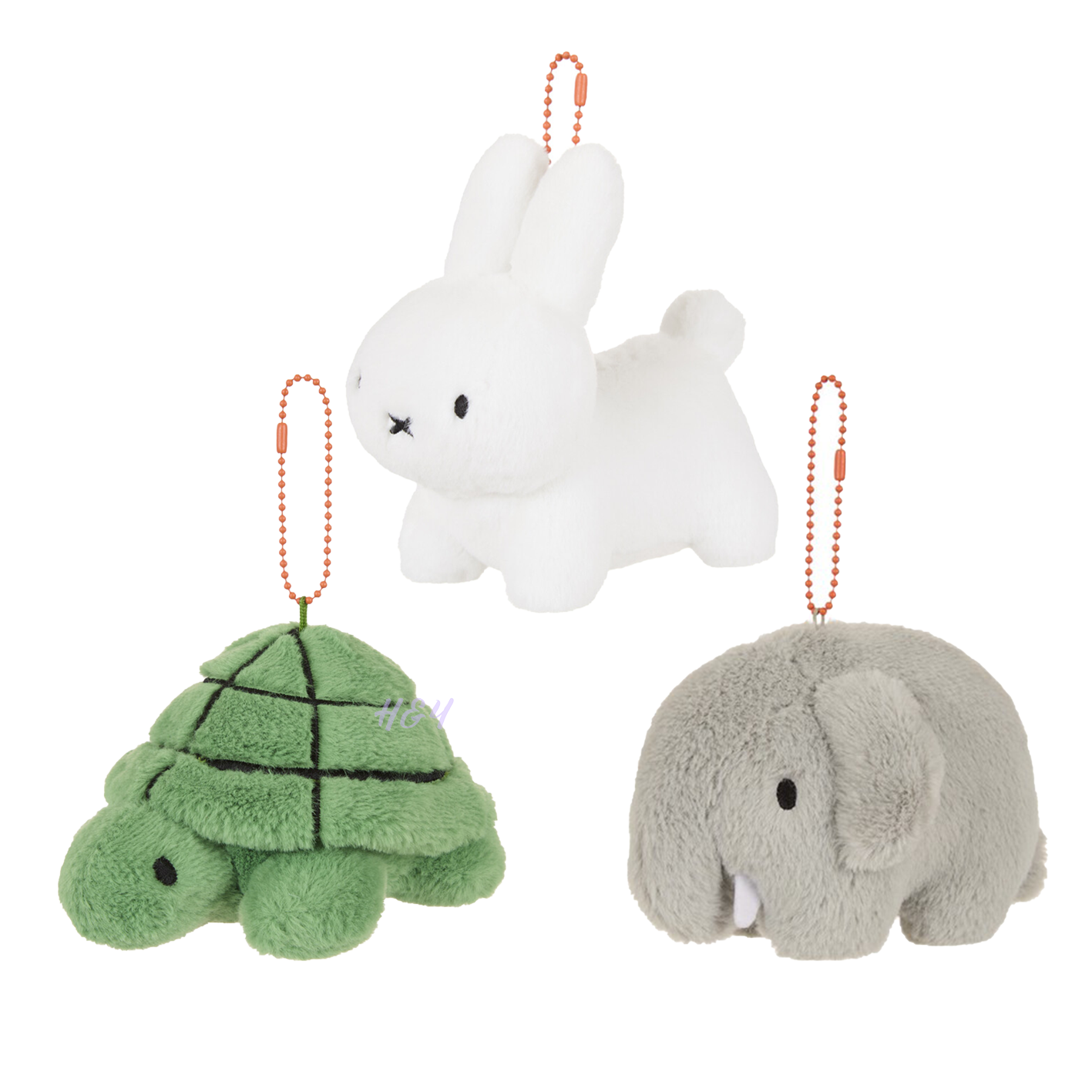 Miffy Bruna Fluffy Keychain Set