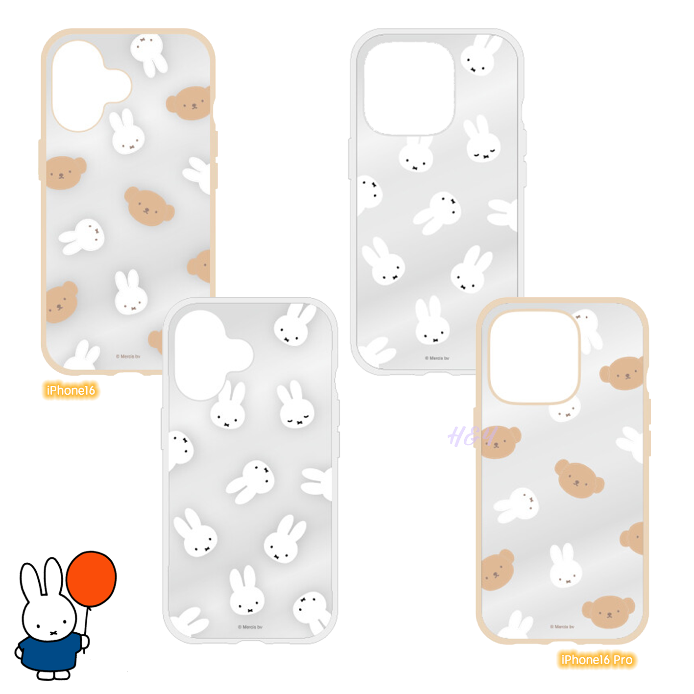 llllfit Miffy iPhone16 Clear Case