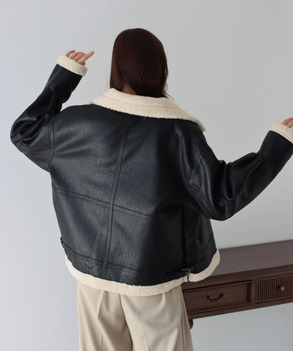 Faux Leather Flight Jacket