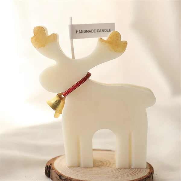 Christmas Deer Figurine Candle Set