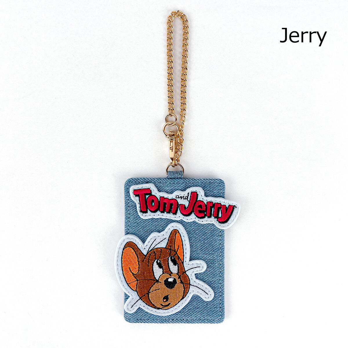 TOM and JERRY×Flapper Denim Applique Card Holder