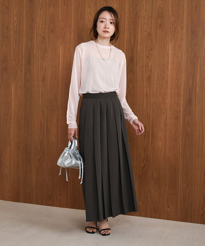 LONG PLEATED SKIRT