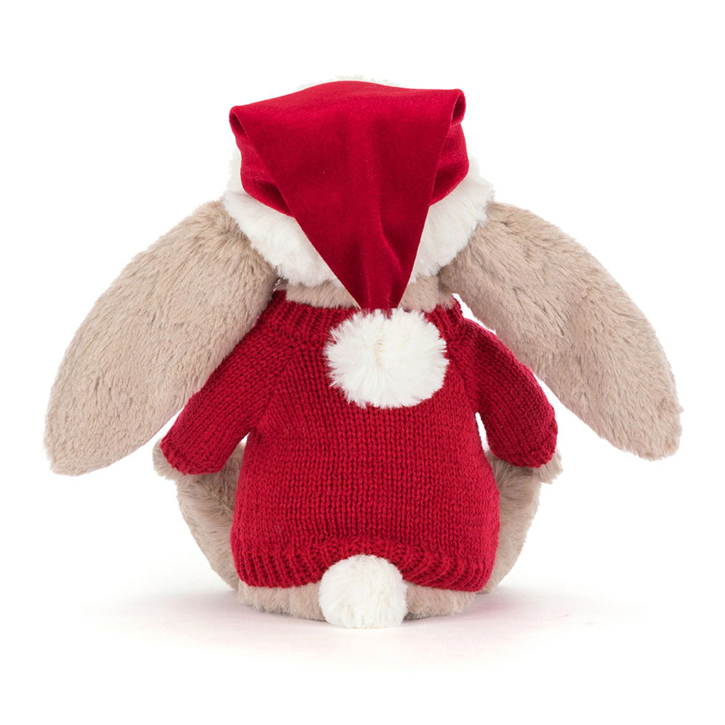 Bashful Christmas Bunny with Personalised Red Jumper