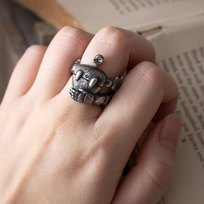  Castle in the Sky Silver Robot Soldier Ring 