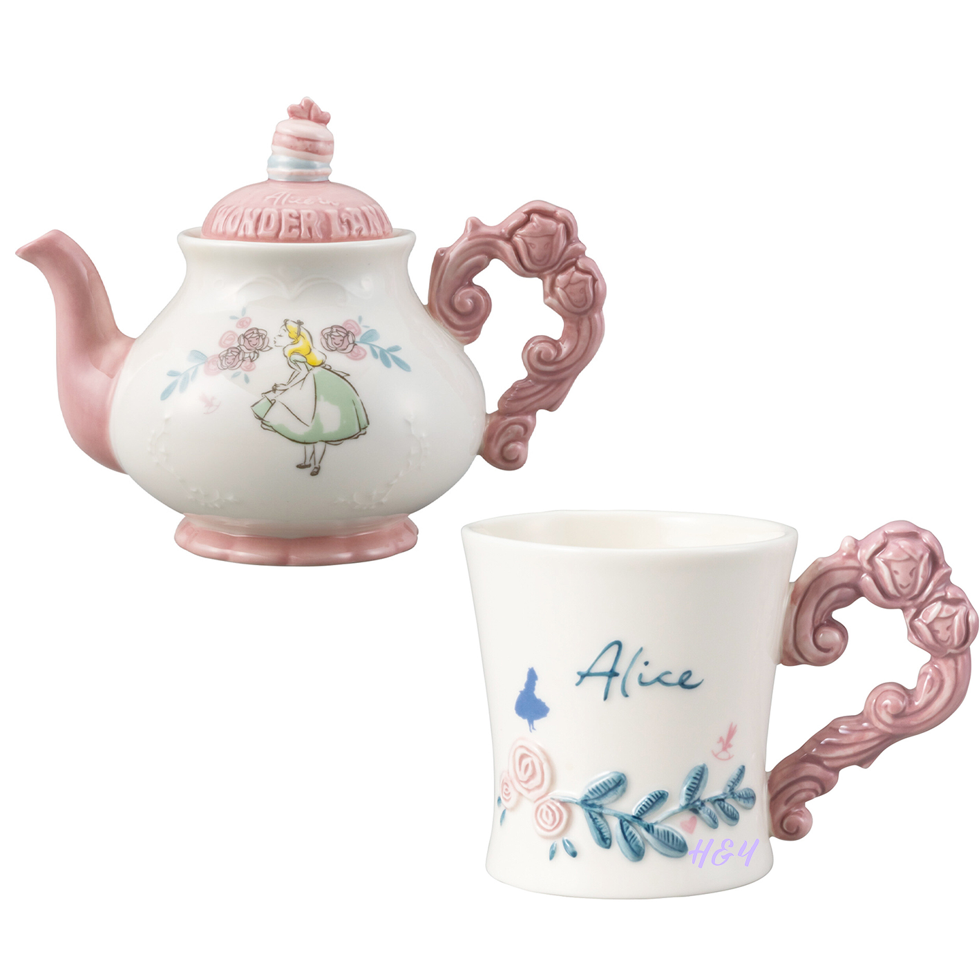 Alice in Wonderland Teapot & Cup Set