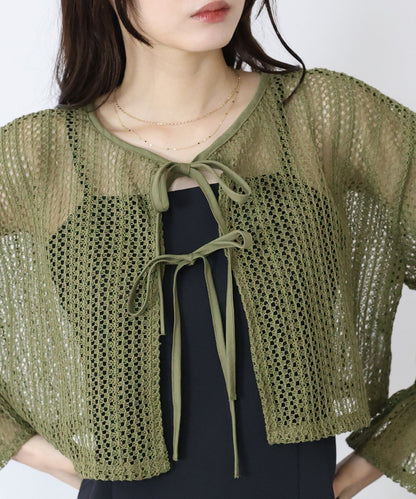 2WAY Ribbon Lace Cardigan