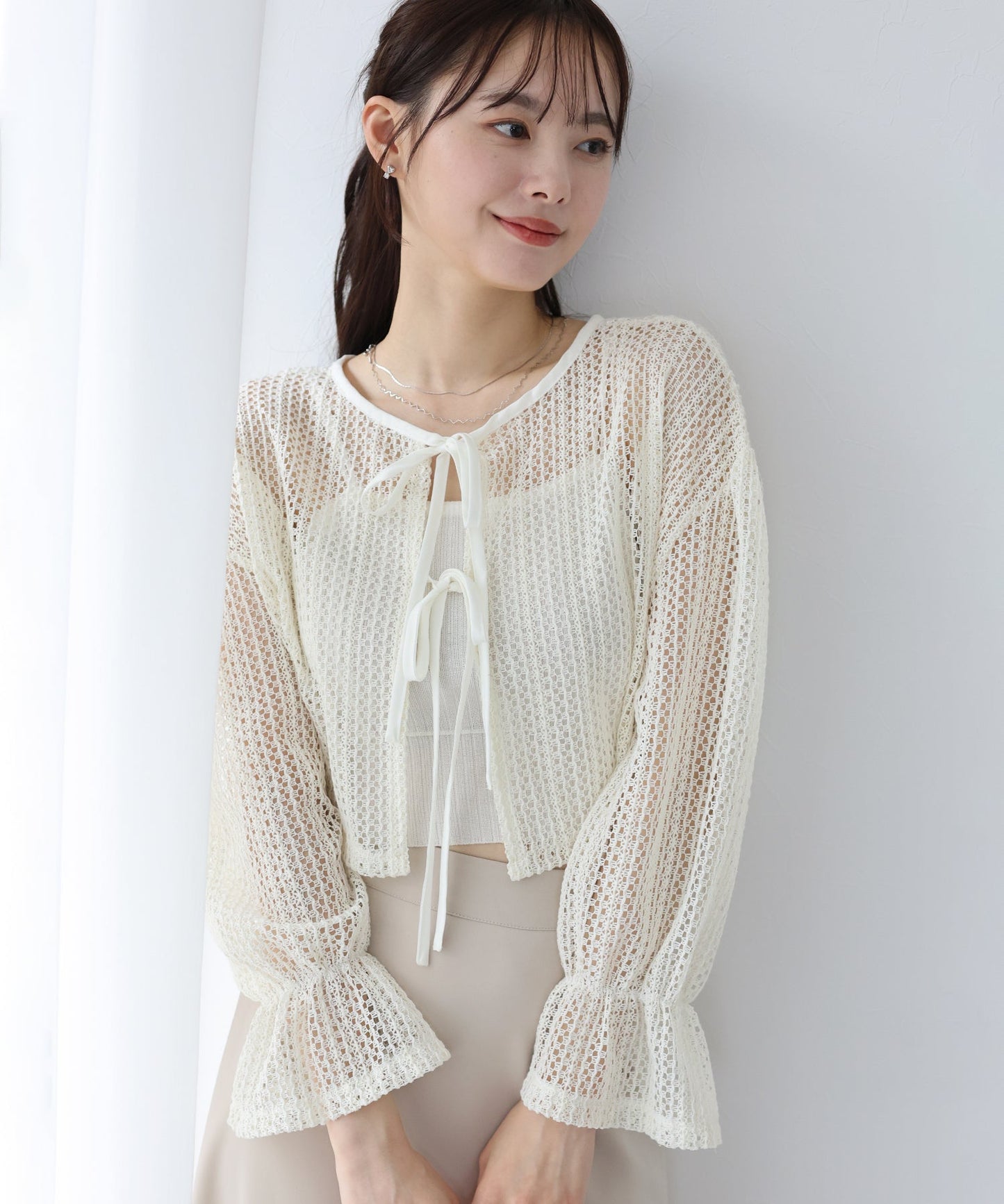 2WAY Ribbon Lace Cardigan