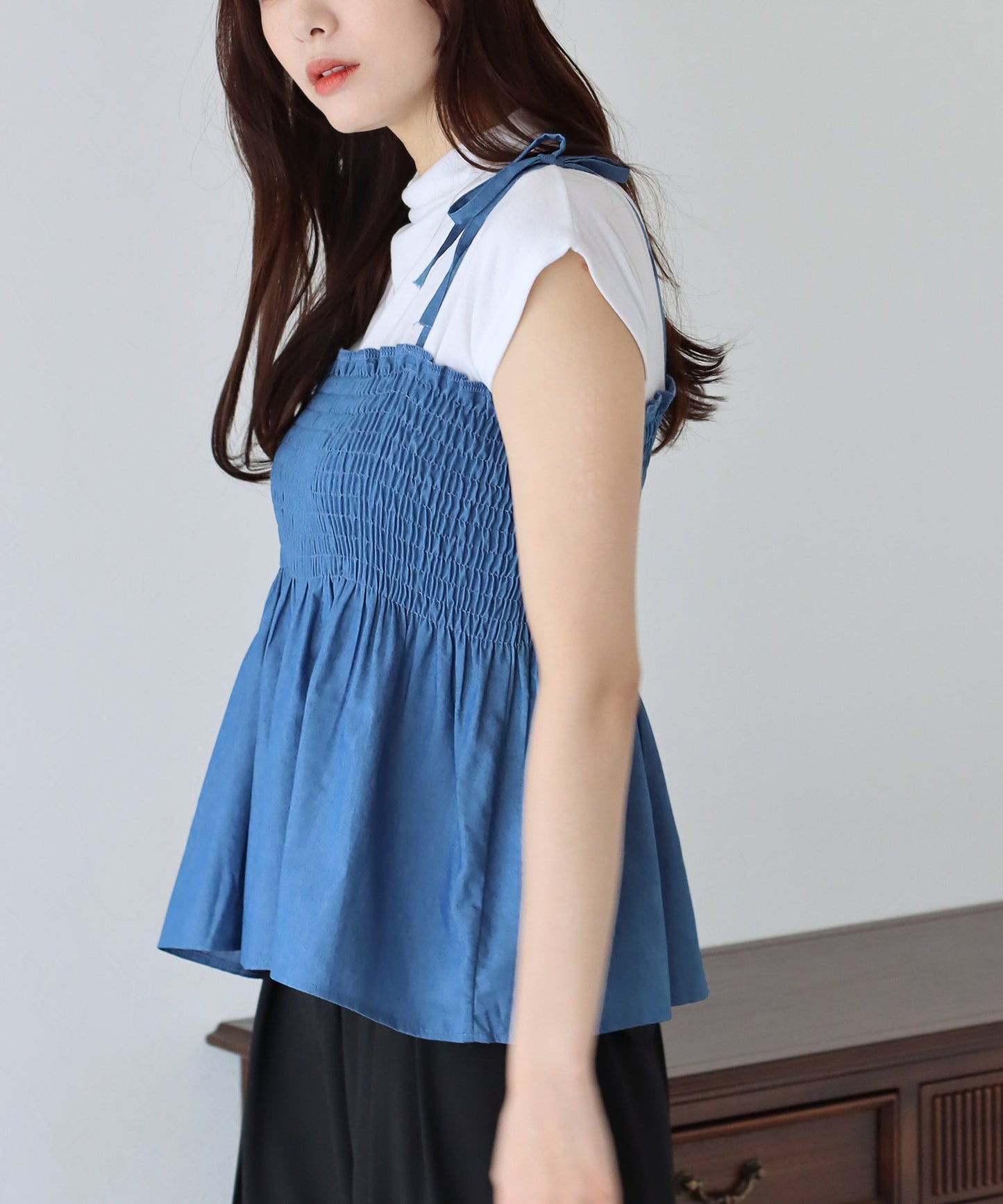 Dungaree Peplum Camisole