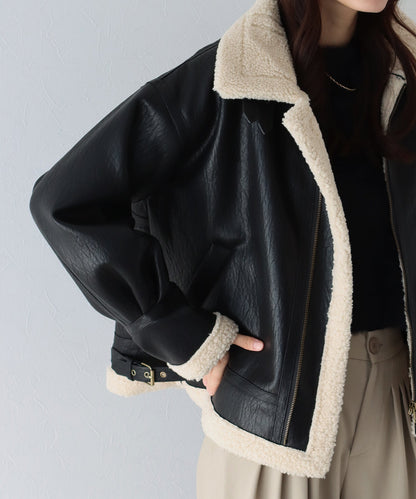 Faux Leather Flight Jacket