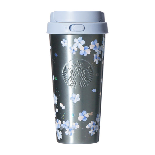 櫻花閃耀隨行保溫瓶 天空藍 473ml