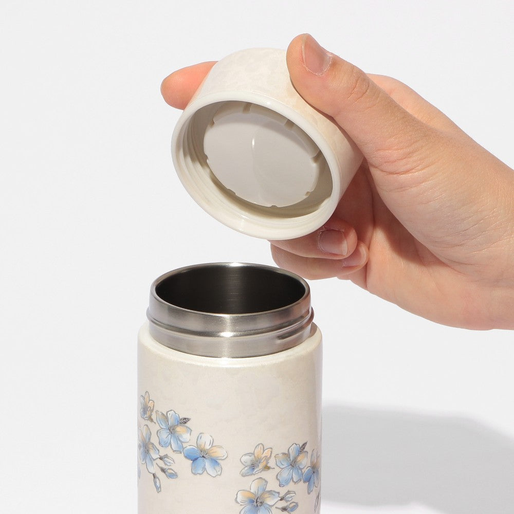 櫻花貝殼白保溫瓶 355ml