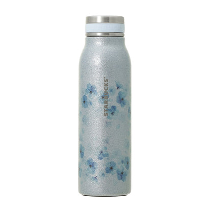 櫻花閃粉保溫瓶 天空藍 444ml