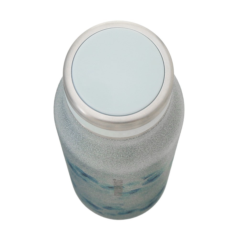 櫻花閃粉保溫瓶 天空藍 444ml