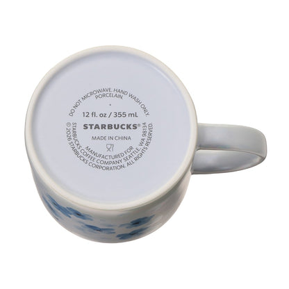 櫻花徽章馬克杯 天空藍 355ml