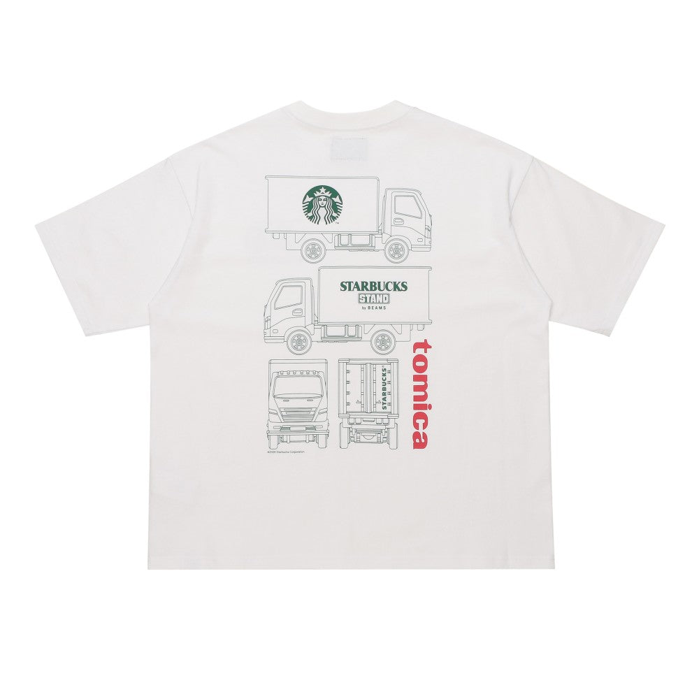 【Starbucks × BEAMS TOMICA Collection】LOGO 貨車印花 T-shirt A（成人） STARBUCKS STAND by BEAMS Tee A for Adults