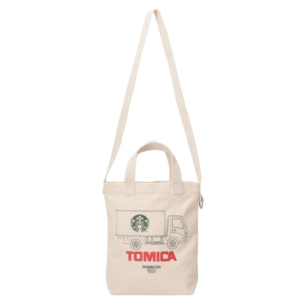 【Starbucks × BEAMS TOMICA Collection】大 Logo 厚帆布托特袋（STARBUCKS STAND by BEAMS 親子 Tote）