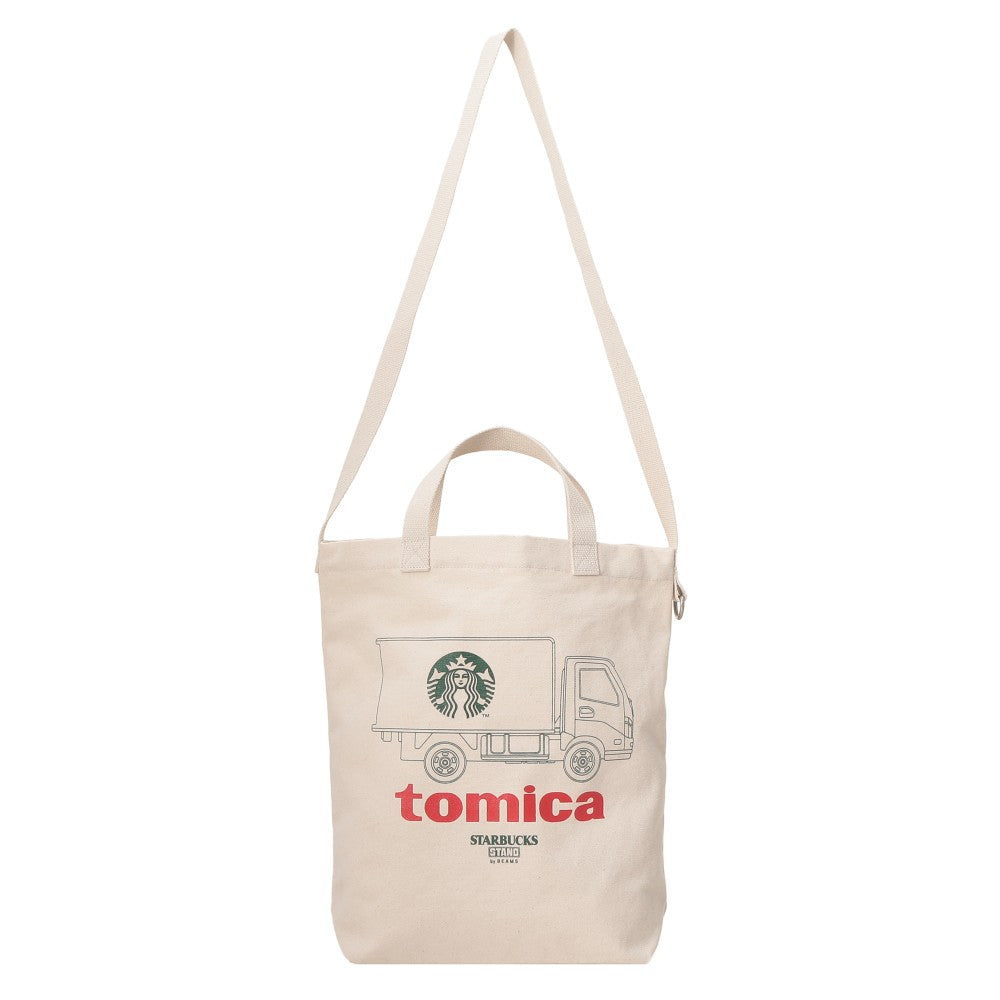 【Starbucks × BEAMS TOMICA Collection】大 Logo 厚帆布托特袋（STARBUCKS STAND by BEAMS 親子 Tote）