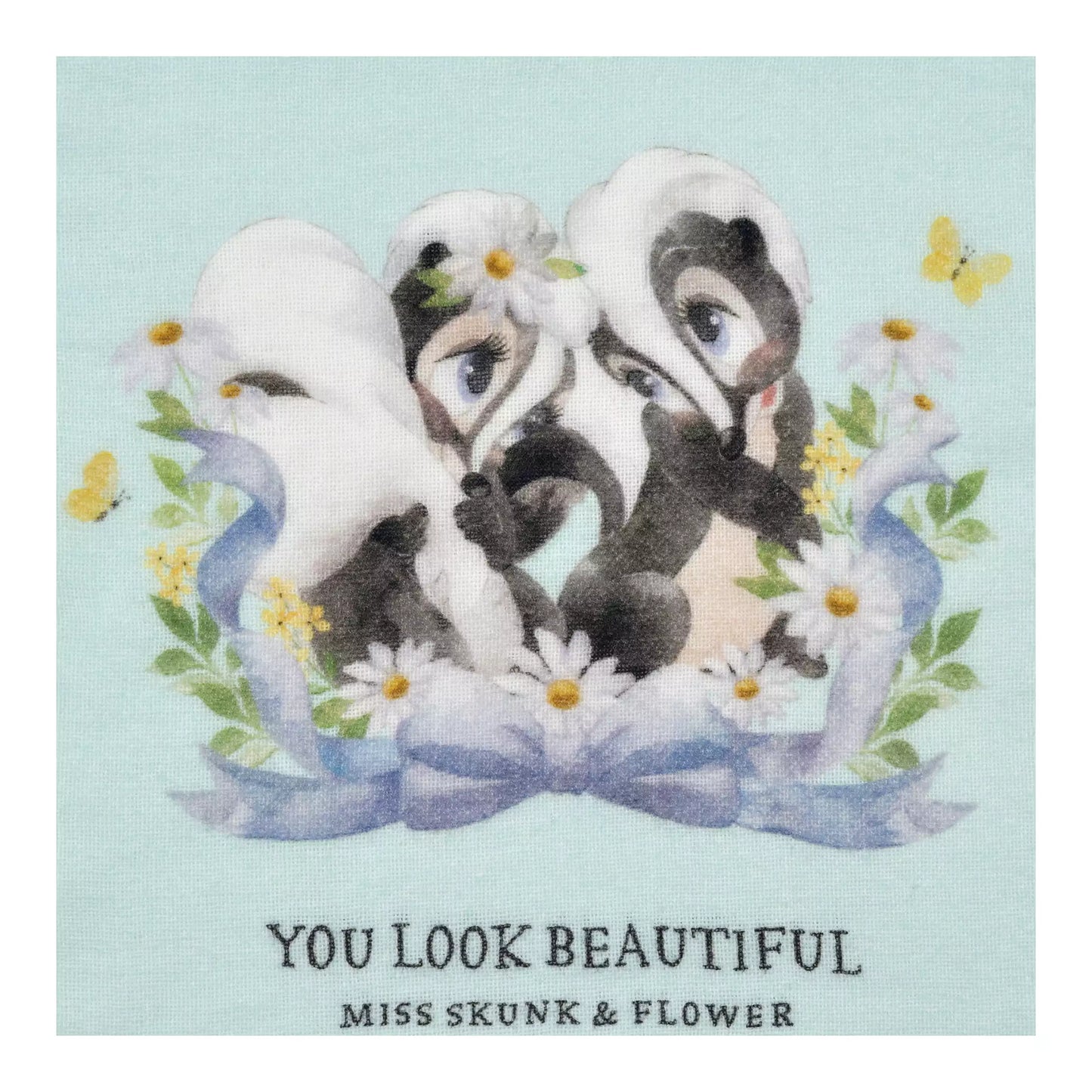 Miss Skunk & Flower 紗布迷你毛巾 Miss Skunk & Flower Gauze Mini Towel – Spring Romance