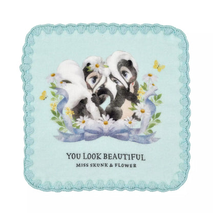 Miss Skunk & Flower 紗布迷你毛巾 Miss Skunk & Flower Gauze Mini Towel – Spring Romance