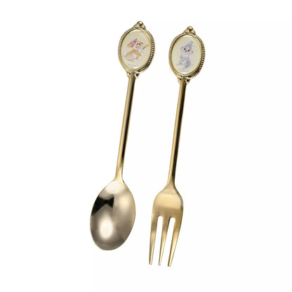 Miss Bunny & Thumper 匙叉餐具套裝 Miss Bunny & Thumper Spoon & Fork Set – Spring Romance