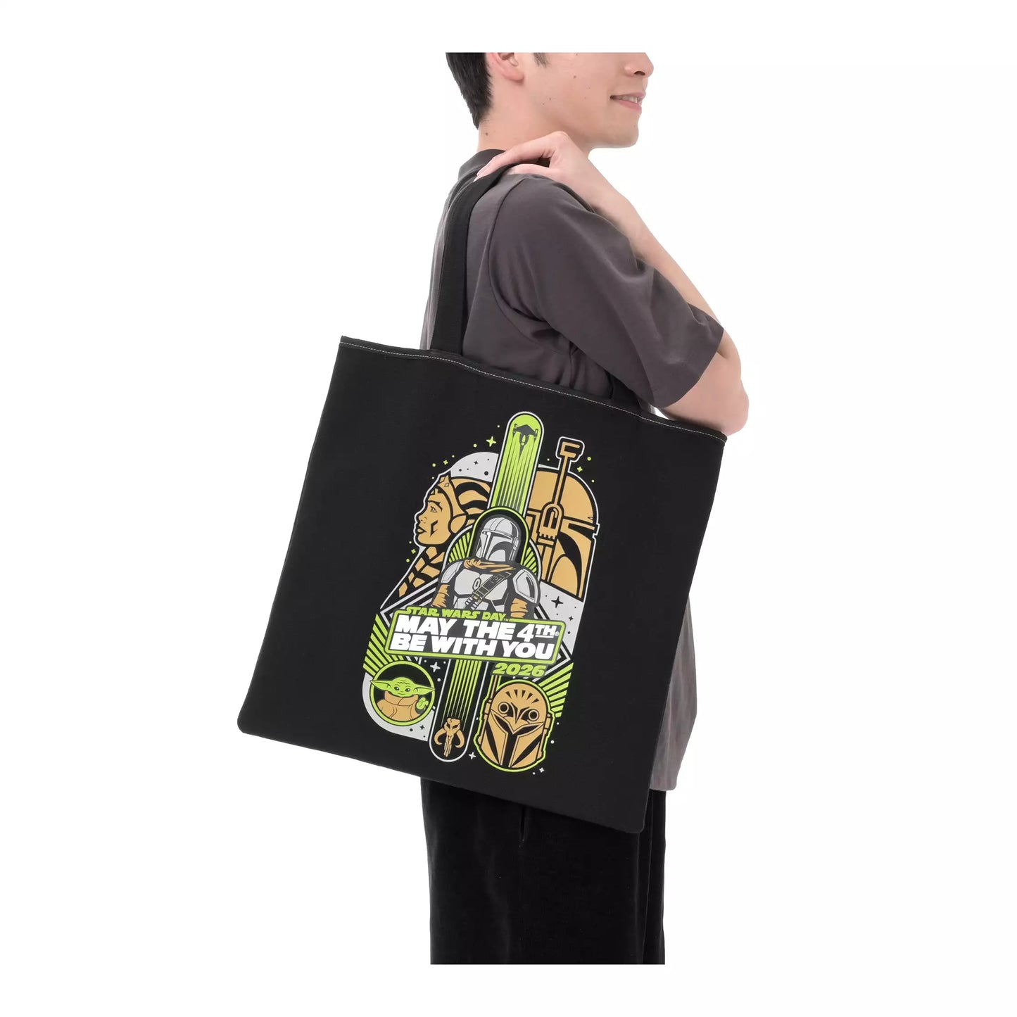 Star Wars May the 4th 2026 黑色紀念托特袋 Star Wars Day “May the 4th 2026” Logo Tote Bag