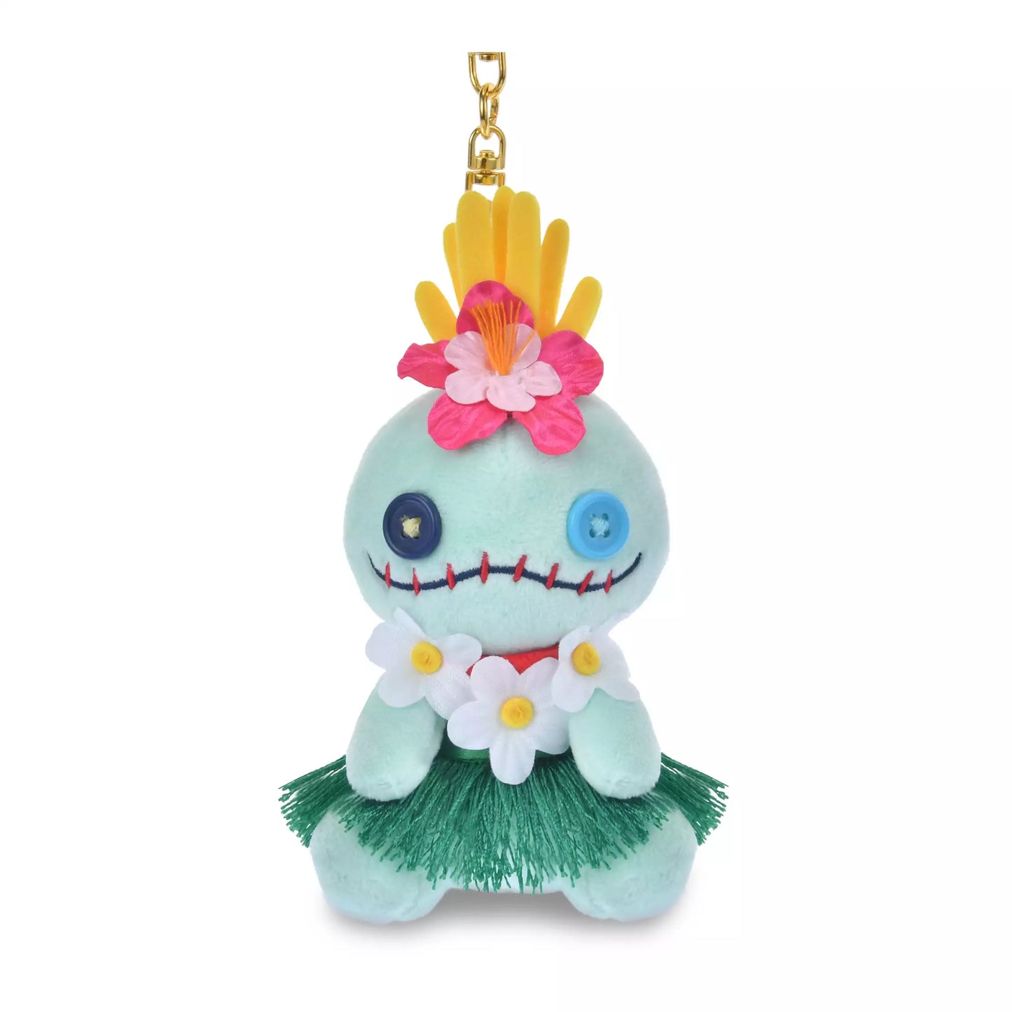 Scrump 夏日草裙舞公仔匙扣（Stitch Aloha） Scrump Aloha Hula Style Plush Keychain