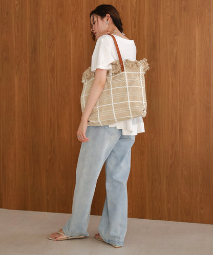 Soft Cotton Yarn Fringe Tote Bag
