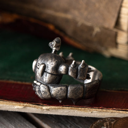  Castle in the Sky Silver Robot Soldier Ring 