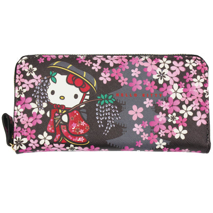 Hello Kitty 日本花紋 長款銀包&卡套